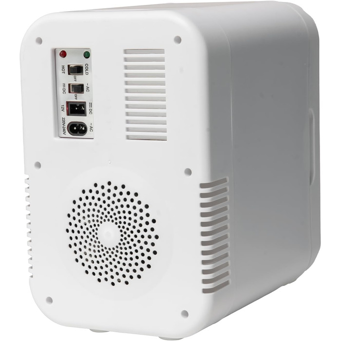 Компактний міні-холодильник DMS 6L з нагріванням, 220-240V, 12V, LCD, Touch, для дому та офісу (білий)