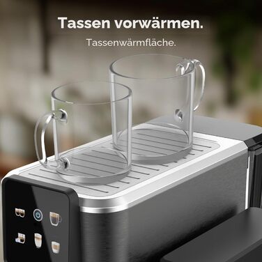 Кавомашина еспресо Cecotec Power Espresso 1350 Вт, 20 бар, сенсорний дисплей, резервуар 1.5л, капучинатор, подвійний холдер