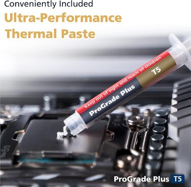 Кулер для процесора Akasa Alucia H4 Plus (LGA1700 Edition) з 120мм вентилятором, 4 теплові трубки, 185W TDP, для Intel LGA 2066, 2011, 1151, 1155, 1150, 1200, AMD AM4 AM5 Ryzen