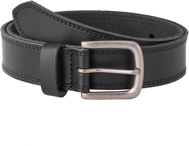 Чоловічий шкіряний ремінь BELTER 38 мм з подарунковою коробкою, чорний. Розміри: 32W-35W (105 см), 44W-47W (135 см)