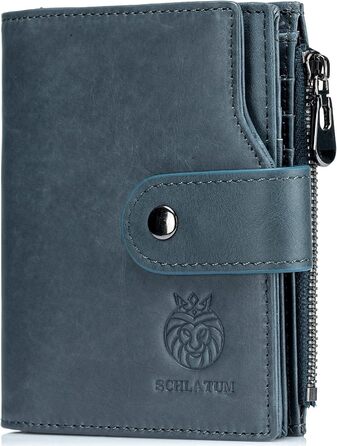 MsiDtsoy Leather Wallet for Men, with RFID Protection, Genuine Leather Wallet for Men, Wallet, Cardholder, Leather Wallet in Portrait Format, Vintage Genuine Leather Wallet with Gift Box