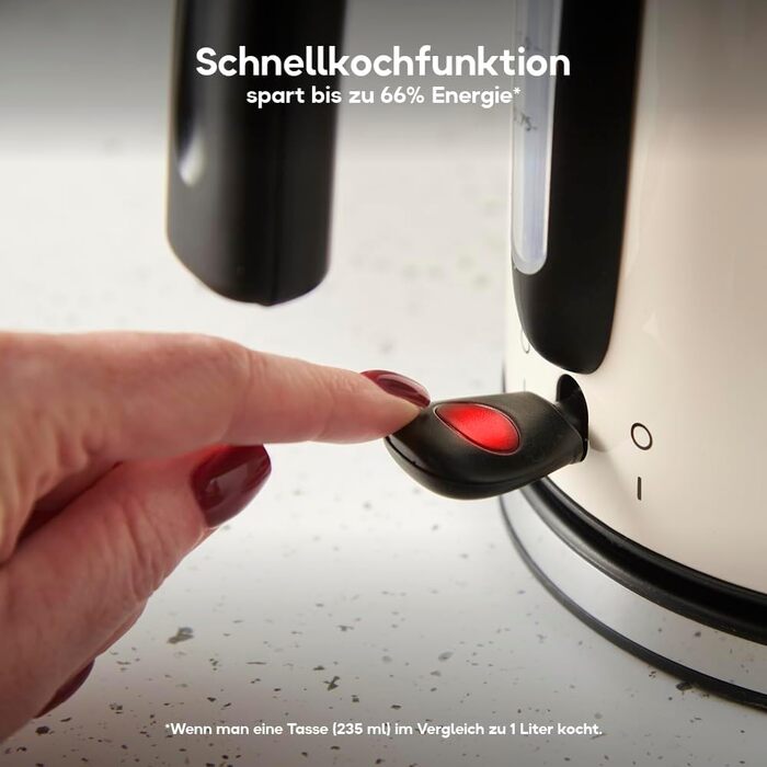 Електричний чайник Russell Hobbs Colours Plus Mocha з нержавіючими акцентами, 1.7л, 2400W, з індикатором рівня води, фільтром від накипу та функцією швидкого кип'ятіння