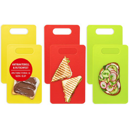 Набір кухонних дощок Coolinato з пластику сірого кольору (3 шт.) S/M/L - антибактеріальні, з жолобком для соку, неслизькі кутики та ручки. 3 розміри для гігієнічного розділення. Можна мити в посудомийній машині.