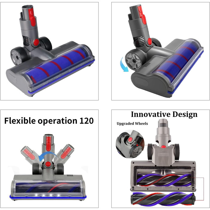 Електрична насадка для миття підлоги Dyson V11, V10, V8, V7, V15 - з баком та 6 змінними серветками (щітка)