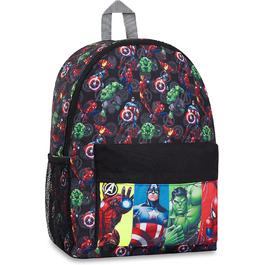 Дитячий рюкзак Marvel Spiderman з героями Marvel: Avengers, Iron Man та іншими. Ідеальний для школи, подарунок. Чорний, 40x30x16 см
