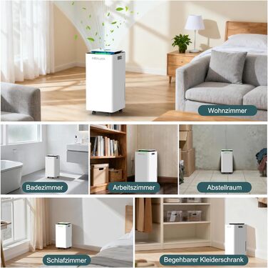 Зволожувач повітря 12L/24H для ванної кімнати та кімнати, 18-24м², білий (FDD12)