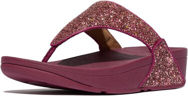Шльопанці жіночі FitFlop Lulu Glitter, з підтримкою стопи, 42 EU, Рубіновий мікс