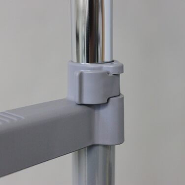 Double clothes rail with two garment rods, clothes rack on wheels