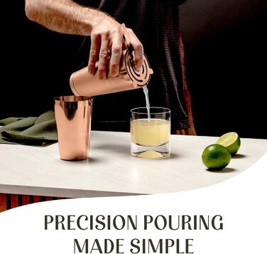 Набір для приготування коктейлів Mixology & Craft Cocktail Shaker Set, 11 предметів, для дому, аксесуари для бару, мідь