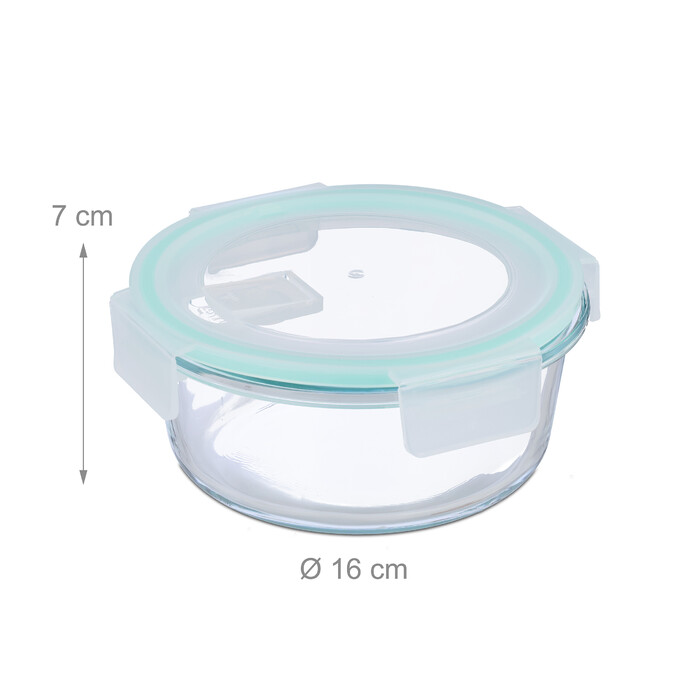 Relaxdays Glass Containers with Lids Set