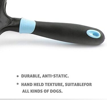 PETCUTE Щітка для собак - для підшерстка, вичісування шерсті, синя