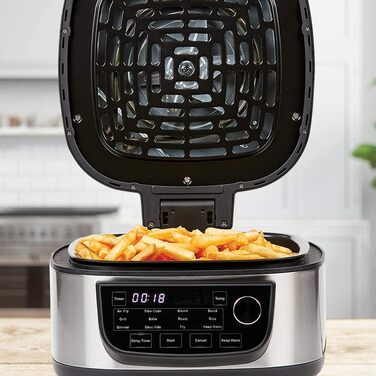 PowerXL MultiCooker Frying Basket Set - 12-in-1 Multi-Cooker with Keep Warm Function - Hot Air Fryer, Oven, Skillet, and More - 5.7 Liters - 12 Cooking Programs - Air Fryer - 80% Less Fat