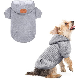 BEAUTYZOO Dog Hooded Sweatshirt for Small, Medium, and Large Dogs, Winter, Autumn, Warm Dog Clothes for Puppies, S, M, Dogs, Girls, Boys, Dog Sweater, Shirt, Hoodies with Pocket, (XS (Back: 10