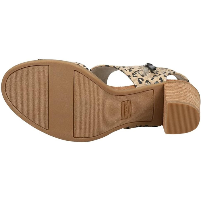 Босоніжки жіночі TOMS Majorca Cutout з вирізами та каблуком (36.5 EU, Cheetah Natural)