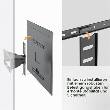 Настінний кронштейн для телевізора VALUE Ultra-Slim, для діагоналей 43-90 дюймів, навантаження до 50 кг