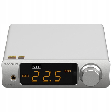 ЦАП/Підсилювач Topping DX3 Pro+ (Сріблястий) | ES9038Q2M | DSD512 | Bluetooth 5.0