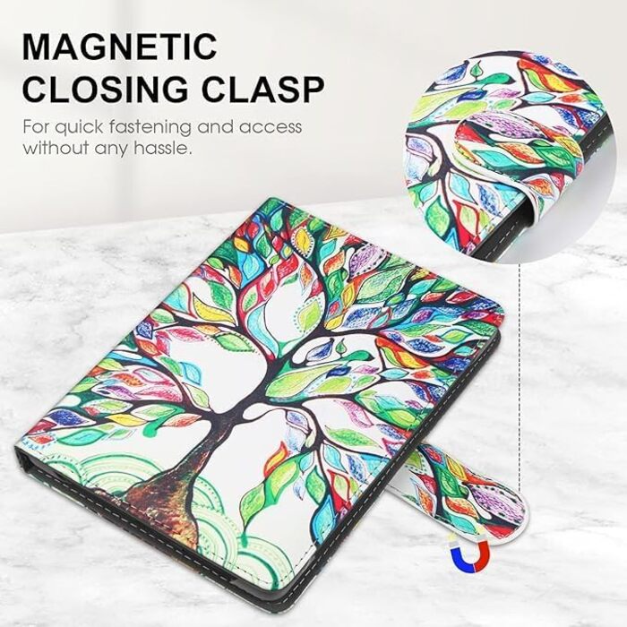 Чохол-підставка для Kindle Paperwhite, Kobo Clara HD/2E, Pocketbook, Tolino, Sony E-Reader з натуральної шкіри