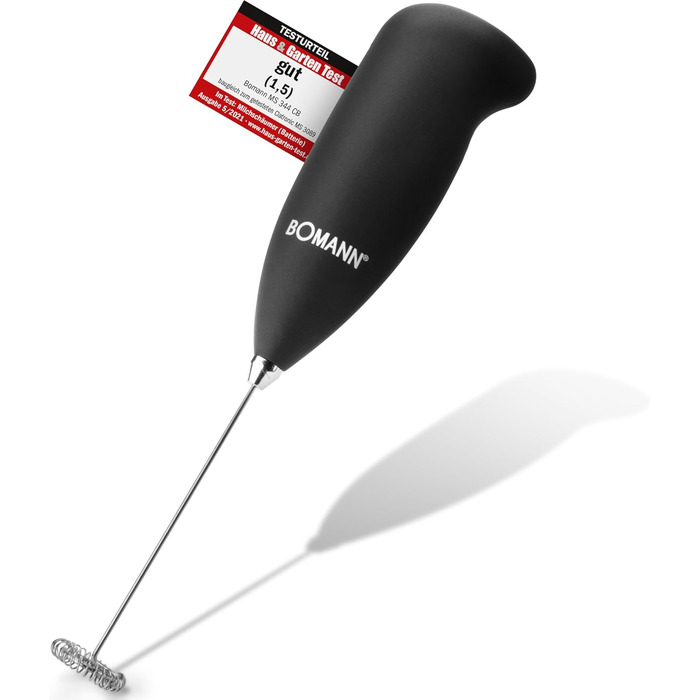 Електричний пінозбивач для молока Bomann® MS 344 CB | Пінозбивач для кави та напоїв | З нержавіючою сталлю