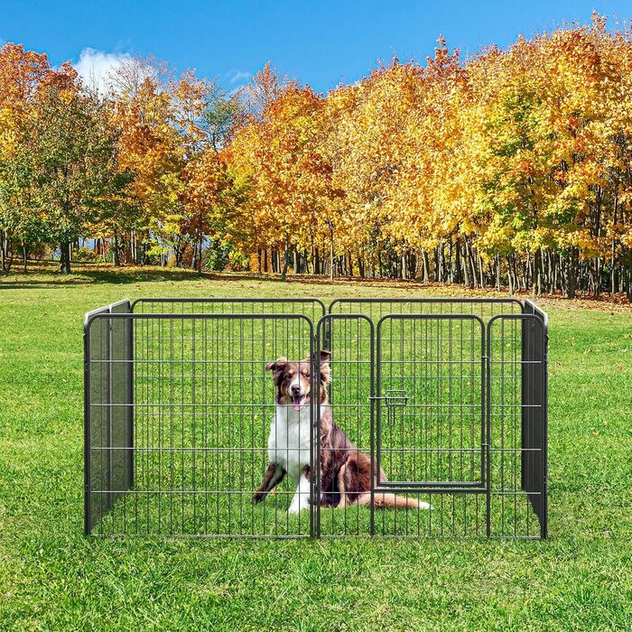 Металевий вольєр для цуценят та собак, 12-секційний загін, висота 60 см, для собак та цуценят