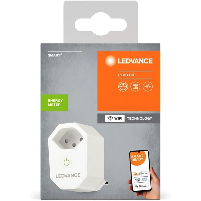 LEDVANCE Smart Plug - Розумна розетка з 3 розетками, USB, WiFi, захист від перевантаження та стрибків напруги, керування через додаток, Alexa, Google