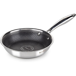 ROSMARINO HexaPro 3.0 28 cm Stainless Steel Frying Pan - High-quality non-stick coating, oven-safe - Ideal for versatile cooking (Pan, 20cm)