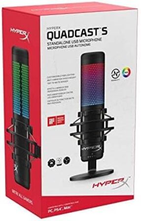 Мікрофон HyperX QuadCast S RGB USB для ПК, PS4, Mac – чорний, для стрімінгу, геймінгу, подкастів