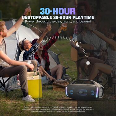 Портативна Bluetooth колонка TRIBIT StormBox Blast 2 200W IP67 - Водонепроникна, з LED, XBass, до 30 год, TWS