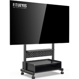Підставка для телевізора FITUEYES на колесах, висотою до 60 кг, VESA 600x400 мм, для телевізорів 40-85 дюймів