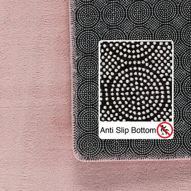 Теппих для вітальні HomebyHome 140x200 см, Модний дизайн, Миючий, Короткий ворс, Рожевий