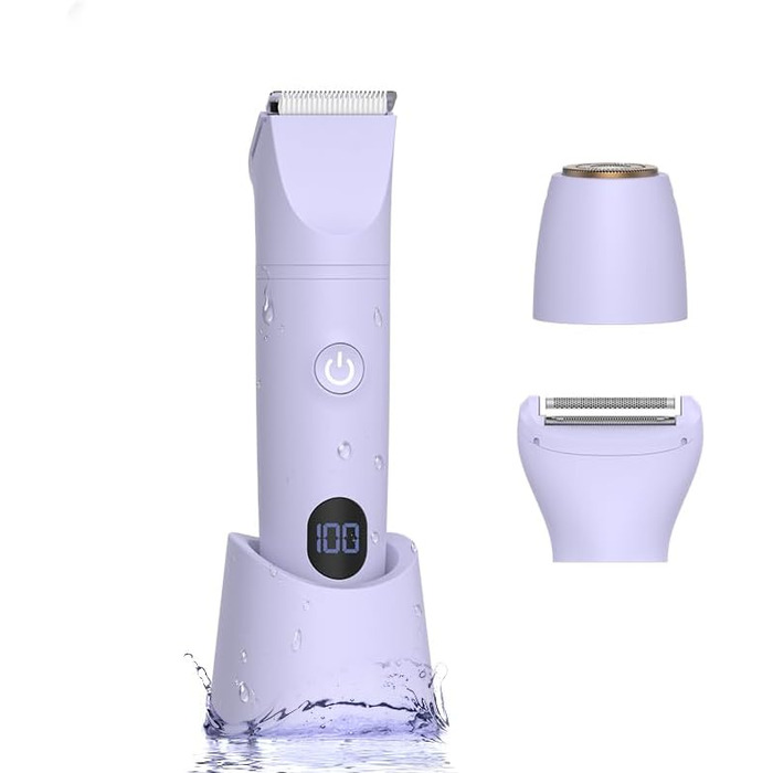 Електричний жіночий епілятор 3-в-1 MIFXIN для бікіні, тіла, обличчя. Вологостійкий IPX6. Фіолетовий