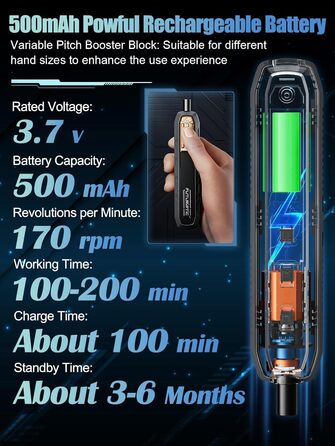 Електрична викрутка QKTYB 181 в 1 з акумулятором, 3.7V, 160 біт, 3 режими, для ремонту iPhone, ноутбуків, окулярів, годинників