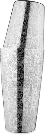 Stainless Steel Cocktail Shaker, Professional Boston Shaker, High-Quality Bar Accessories, 2-Piece 750ml (Engraved)