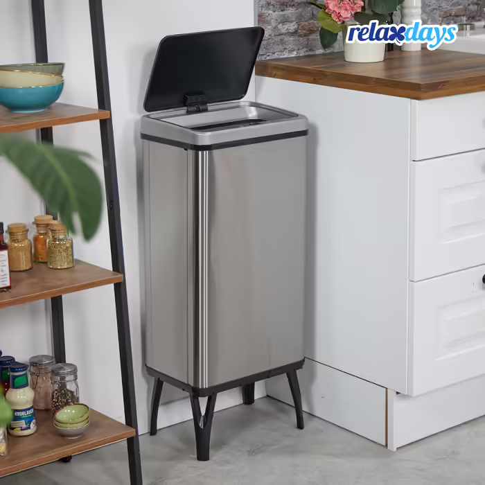 Relaxdays Stainless Steel Trash Can with Sensor