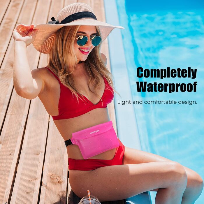 Накидка для шиї ECHTPower WPD-wasserdicht: водонепроникна, унісекс, рожево-чорна