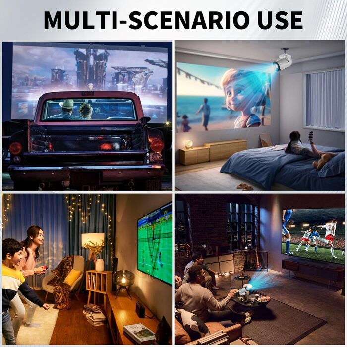 Портативний міні-проектор HY300 Pro з Wi-Fi 6 та Bluetooth 5.0, Android 11.0, 1080P, 4K декодування (YELLOW)