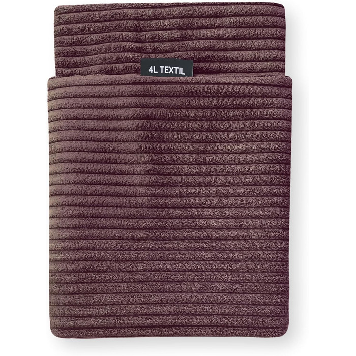 4L Textil ZOE: М'яке ліжко для собак, Corduroy, Бежеве, з блискавкою, для маленьких собак, знімний чохол, 120x100 см