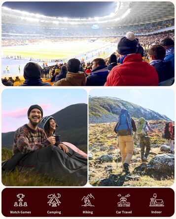 Сплячий мішок Sportneer Outdoor - ковдровий спальний мішок 3-4 сезони для дорослих, теплий, для кемпінгу, подорожей та активного відпочинку, 200x85 см, чорний