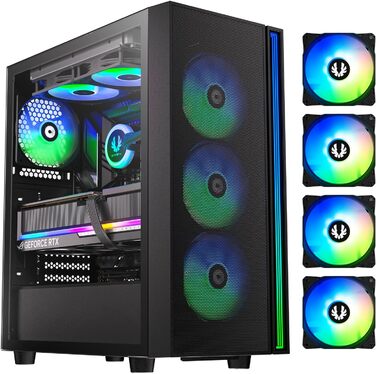 Корпус ПК Mid Tower BITFENIX Fang ARGB (Чорний)