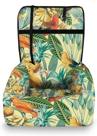 Крісло-ліжко для собак у машину Petsen з іменем, корзина для собак маленьких порід, автоліжко для собак, автокорзина для собак, ліжко для собак (також підходить для птахів)