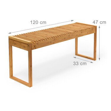 Relaxdays Bamboo Bench