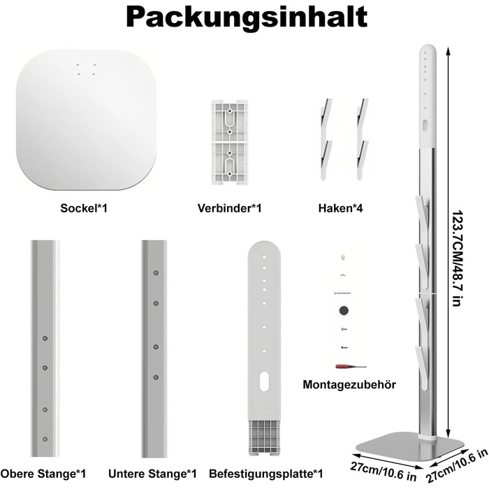 Підставка для пилососів Dyson V7, V8, V10, V11, V15, G5, V12slim, CISSIYOG, з 4 гачками, без свердління, для зберігання пилососа та аксесуарів, приховане кабельне рішення