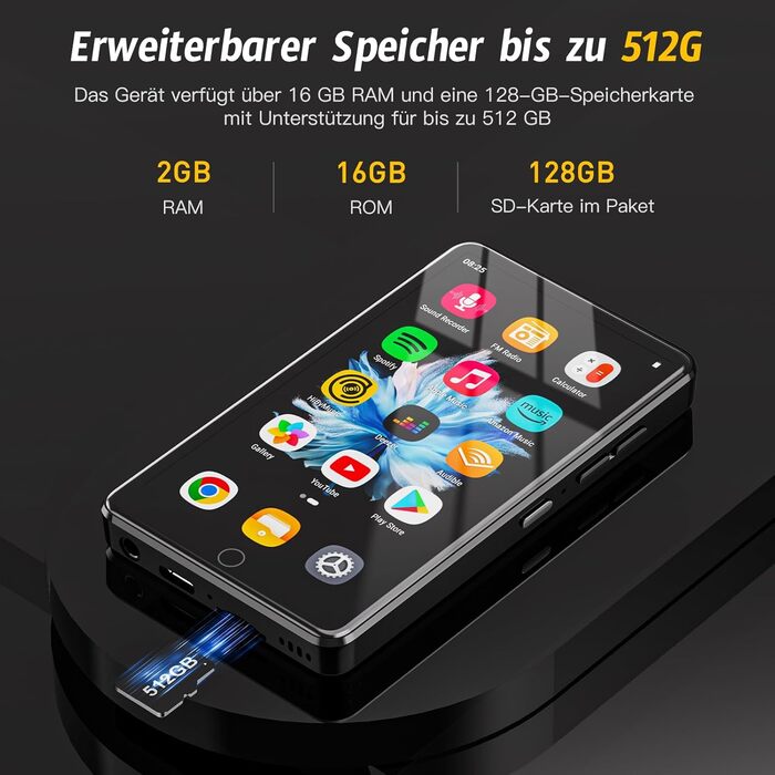 MP3 плеєр 160GB з Bluetooth та WiFi, 5