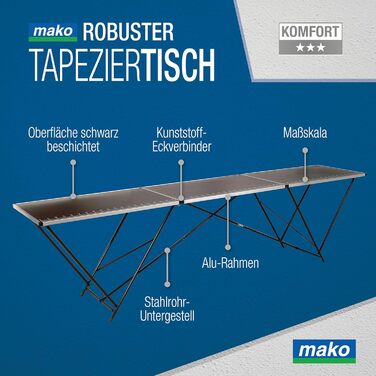 Складний кемпінговий стіл з алюмінієвою рамою та стільницею МДФ 4 мм - регульована висота, легкий, стійкий до іржі, з 4 табуретами - для пікніка, кемпінгу (297x60x78 см)