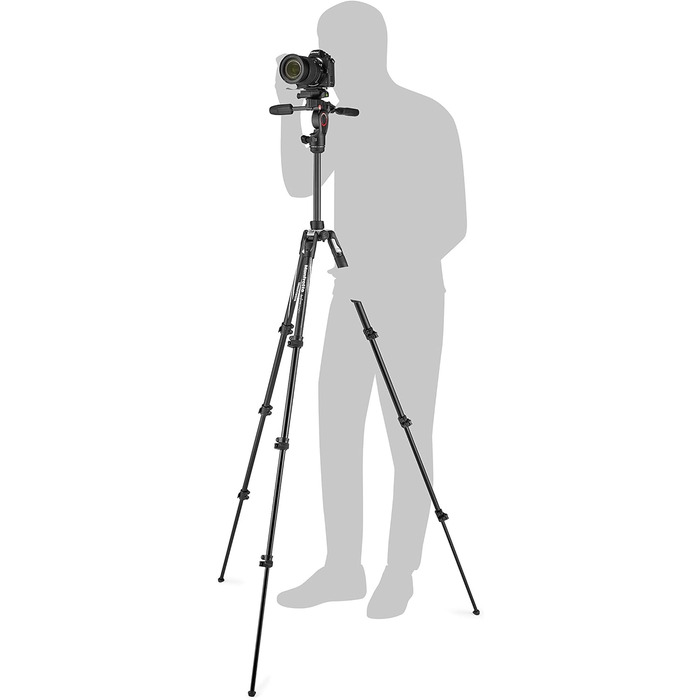 Карбоновий штатив Manfrotto Befree Live Carbon Twist з відео-головою та сумкою, для DSLR та бездзеркальних камер, навантаження 4кг