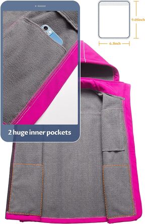 Легка софтшеллова жилетка CREATMO для жінок, вітронепроникна, з віднімною капюшоном, фіолетовий, XS