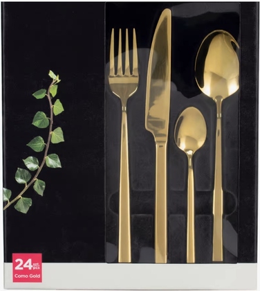 Набір столових приборів Ambition Como, 24 предмети, золотисті