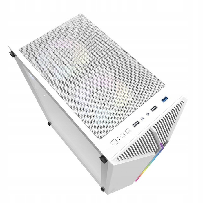 Корпус для комп'ютера darkFlash DK151 LED білий, Midi Tower, 3 RGB вентилятори