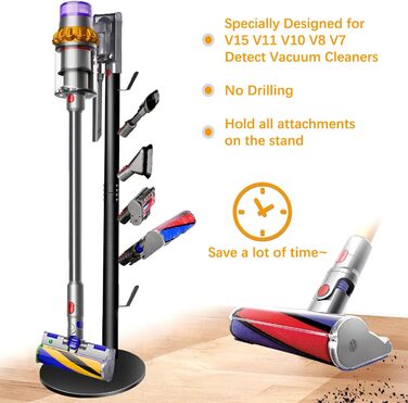 Підставка для пилососа Dyson V15, V11, V10, V8, V7, V6 - док-станція, органайзер, чорний