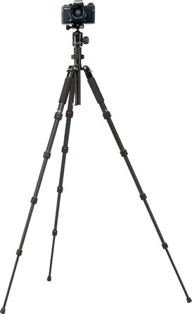 Штатив Rollei Compact Traveler No.1 143cm для камери з кульковою головкою. Легкий штатив для подорожей, сумісний з Arca Swiss, для DSLR та смартфонів (алюміній, титан)