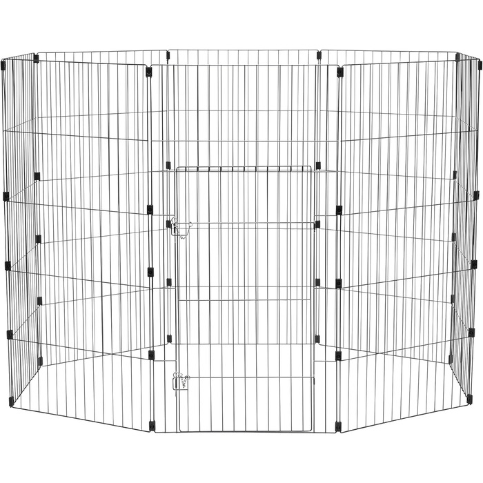 IRIS Вольєр для собак з дроту, 61 см, 24'H (48'H з дверцятами, срібний)